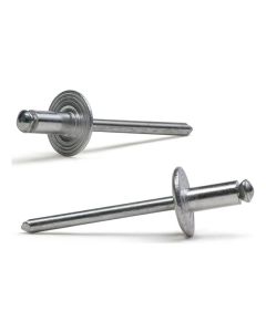Remache estandar flor cabeza ancha c.14 ø 4,8 x 16 mm aluminio/acero 250 uds bralo