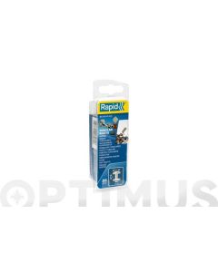 Remache tubular rapid ø 8 x 9 mm plata 25 uds, para textil y piel