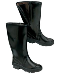 Bota agua alta forro interior con cremallera t43 pvc marron ingenio p'agua