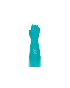 Guante quimico piscina flocado m08-46cm nitrilo verde juba