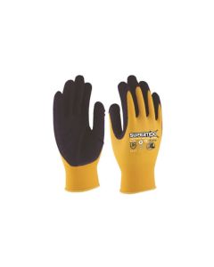 Guante mecanico palma latex rugoso nylon amarillo supertex 3l sl-010 t8