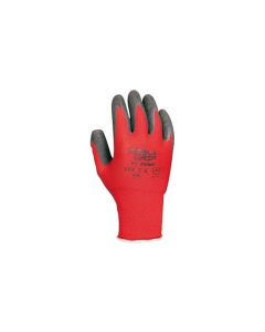 Guante bricolaje palma latex poliamida rojo/gris juba h256/7