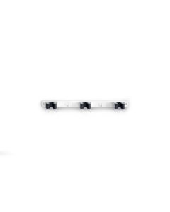 Colgador escoba tornillos triple abrazadera antideslizante 32x370x46mm acero blanco inofix 3034-2- = 3034-2+