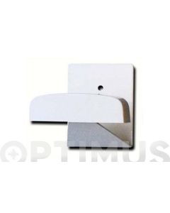 Colgador hogar adhesivo 52x40x35mm inox/plastico blanco inofix 2044-2+