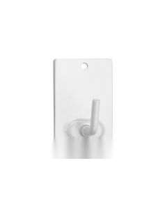 Colgador hogar adhesivo 41x25x17mm acero inox blanco inofix 2 pz 2040-2+