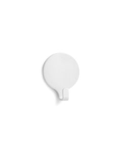 Colgador hogar adhesivo circular 53x42x17mm plastico blanco inofix 2 pz 2170-2-