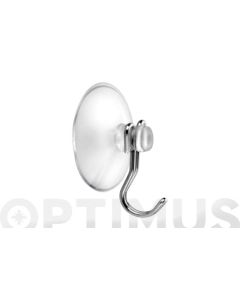 Colgador ventosa 1 gancho transparente 4 unidades inofix