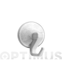 Colgador ventosa 1 gancho plastico articulado blanco 2 unidades inofix