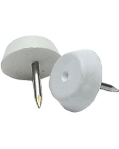 Deslizador mueble patin con clavo 15mm me blanco micel 100 pz 60503