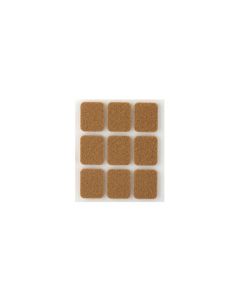 Fieltro proteccion adhesivo rectangular 29x23mm me marron inofix 4076-4-