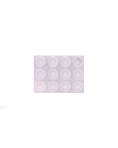 Tope protector golpes adhesivo antideslizante ø12,7x3,5mm me transparente inofix 4051-2-