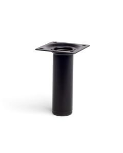 Pata mueble redonda ø30x100mm acero negra rei