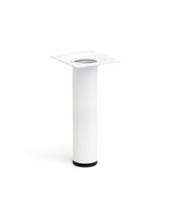 Pata mueble redonda ø30x150mm acero blanco rei