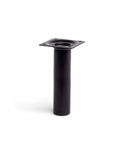 Pata mueble redonda ø30x150mm acero negra rei