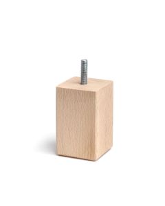 Pata mueble cuadrada 50x50x 80mm madera haya rei