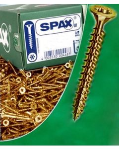 Tornillo rosca madera cabeza plana huella pozidriv 03x035mm bicromatado spax acero 1.000 pz 1081020300355