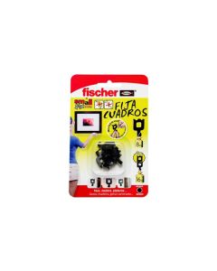 Colgador cuadros negro fischer 8 pz 518168