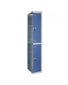 Taquilla vestuario metalica 2 puertas extension 1800x250x520mm azul/gris jomasi