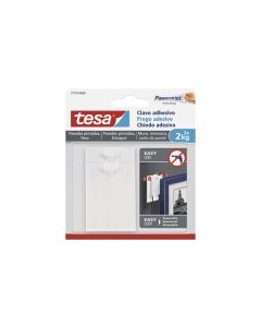 Colgador hogar adhesivo reutilizable clavo 2kg plastico blanco tesa tape 2 pz 77776-00001-00