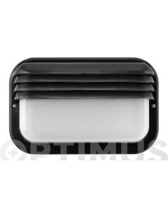 Aplique iluminacion negro pvc famatel exterior horizontal 4413g