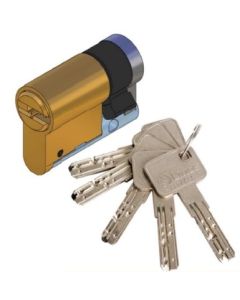 Cilindro seguridad leva larga 30x10mm laton laton c6 lince c653010l