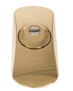 Escudo cilindro alta seguridad 163x70mm acero macizo carbonitrurado pvd oro sqdo