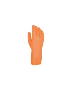 Guante quimico natural flocado l9 latex naranja 321c juba