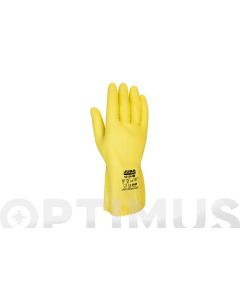 Guante domestico natural flocado m8 latex amarillo 621/38 juba