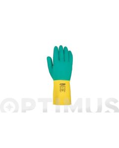 Guante quimico latex verde/amarillo 622 juba 622/7-7´5