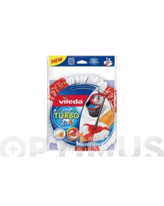 Fregona limpieza recambio microfibra turbo 2 en 1 vileda 151608         116939