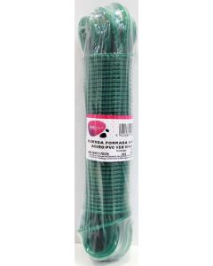 Cuerda fijacion forrada 04mm 20 mt acero/pvc verde vivahogar vh117079