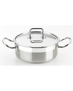 Cacerola cocina con tapa 20cm acero inox prof. bra