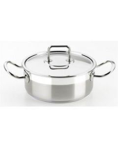 Cacerola cocina con tapa 26cm acero inox prof. bra