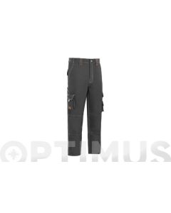 Pantalon trabajo multibolsillo t38 algodón/elastano gris l9000 vesin