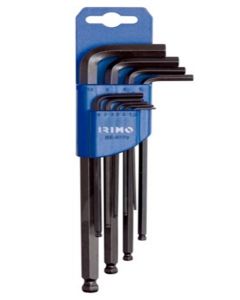Llave allen punta bola larga acodada petaca 1,5-10mm irimo 9 pz 48-9-h