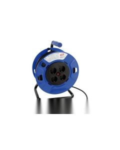 Enrollacable electricidad 4 tomas tt termostato 3x1,5mm 25mt 3000w 230mm ip20 ta