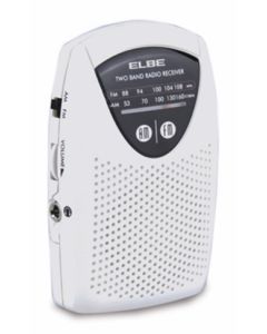 Radio portatil analogica 5,5x8,9x1,7cm blanco elbe