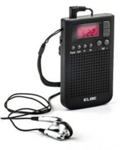 Radio portatil digital am/fm 9,8x6x1,8cm negro elbe
