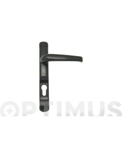 Manivela carpinteria metalica 68070 con bocallave aluminio negra 6824 micel
