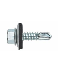 Tornillo autotaladrante cabeza hexagonal arandela vulcanizada p-14 6,3x140mm p16 cincado index acero 100 pz abe166314