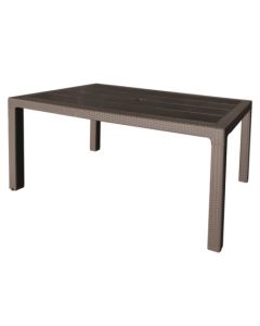Mesa resina ratan elegance marron 150 x 90 cm garden life