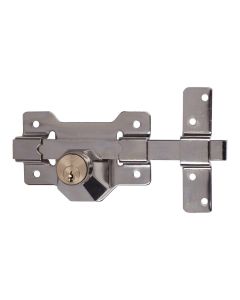 Cerrojo sobreponer con bombillo 50mm 50mm niquel a-1n cays a1n5