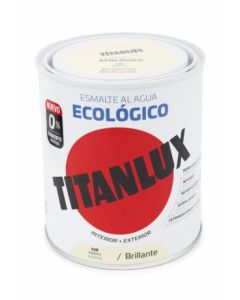 Esmalte acrilico brillante al agua ecologico 750 ml marfil titanlux   120702