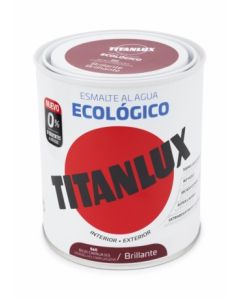 Esmalte acrilico brillante al agua ecologico 750 ml rojo carruaje titanlux   120716