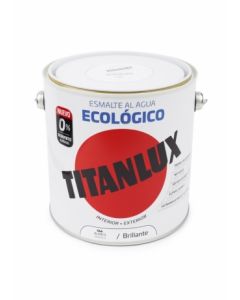 Esmalte acrilico brillante al agua ecologico 2,5 lt blanco titanlux   120720
