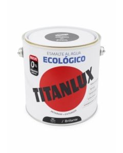 Esmalte acrilico brillante al agua ecologico 2,5 lt negro titanlux 120722