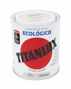 Esmalte acrilico satinado al agua ecologico 750 ml gris suave titanlux   120725