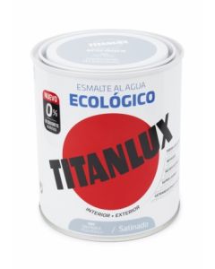 Esmalte acrilico satinado al agua ecologico 750 ml gris perla titanlux   120727