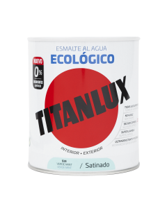 Esmalte al agua ecologico satinado 750 ml verde mint titanlux