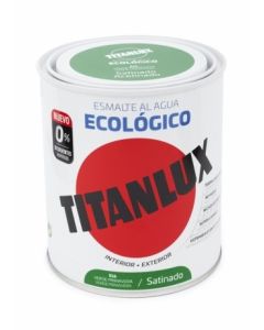 Esmalte acrilico satinado al agua ecologico 750 ml verde primavera titanlux 120729